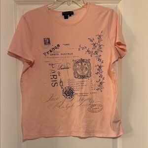Ralph Lauren Pink Graphic Tee